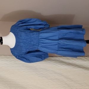 BOOHOO Denim Blue Long sleeves Mini Dress Size 12